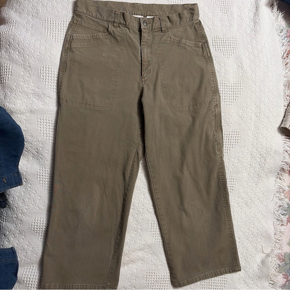 Sorel Women's Size 10 Cargo Style Pants Green Cotton